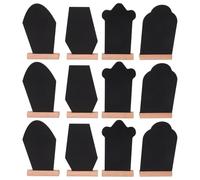 DEARMAMY 16 pezzi Mini Lavagnette Nere con Supporto Forma di Lapide Lavagne Doppia Faccia per Segnaposto Matrimonio Decorazioni Tavolo Cucina e Casa Facili da Montare e Riutilizzabili