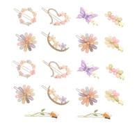 DEARMAMY 18pezzi Fermagli Per Di Cuore Farfalle Forcine Fiori Accessori Per Alla Moda