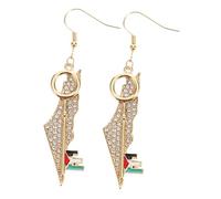 DEARMAMY 1paio Pendenti Inossidabile Design Mappa Araba e Anguria Patriottici Palestinesi Per Accessorio Per Ogni Occasione