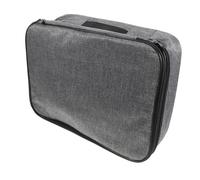 DEARMAMY 1Pc borsa per documenti di grande capacità custodie cd portacd banca custodia per carte pochette trucchi Bagagli di grande capacità borsone di cartoleria tessuto cationico Grey