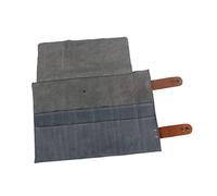 DEARMAMY 1pezzi Borsa Da Barbiere in Pelle Con Scomparti Per Forbici e Pettini Rotolabile e Compatta Per Accessori Parrucchiere Organizzatore Strumenti Acconciatura Professionale