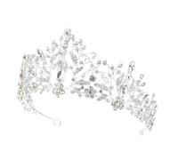 DEARMAMY 1pezzi Corona Delicata per Sposa Elegante Tiara Nuziale Strass Copricapo da Festa Resistente e Pratico