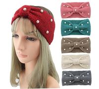 DEARMAMY 1pezzi Fascia Con Decorazione e Per Inverno Headband e Accogliente Per Beige
