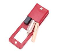 DEARMAMY 1pezzi Mini Pochette Cosmetica Con Specchio Portaoggetti Rosso Per Trucco e Accessori Borsa Da Viaggio Per Scuola e Shopping Organizzatore Pratico Per Piccole Cose