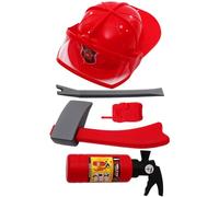 DEARMAMY 1set Costume Da Pompiere Per Ragazzo Ragazza Accessori Per Gioco Di Ruolo Cappello Da Pompiere E Kit Di Attrezzi Per Ragazzo Ragazza Anni Costume Da Vigile Per Immaginazione E Gioco Creativo