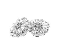 DEARMAMY 2 Bottoni Copribottoni Decorativi da Donna con Pietre Brillanti a Forma di Girasole Accessori per Maniche di Camicia Copri Bottoni Gioiello per Abiti Formali Feste e Matrimoni