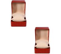 DEARMAMY 2 Eleganti Scatole Porta Orologi in Pelle Pu Per Orologi Da Polso Organizer Per Gioielli Cuscini Staccabili Per Esposizione