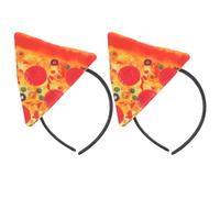 DEARMAMY 2 Fasce Per A Forma Di Fetta Di Pizza - Divertenti Accessori Per Costumi Di Halloween Per Adulti E Bambini Cappelli Da Chef Italiano Per Feste Oggetti Di Scena Arancioni