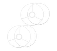 DEARMAMY 2 paia Telaio Paralume Vintage Rotondo in Metallo con Base Compatibile per Lampade da Tavolo Terra e Sospensione Design DIY per Decorazione Casa