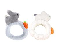 DEARMAMY 2 Pezzi Accessori per di coniglio gruppo musicale fasce per facciale fascia per trucco spa Banda per da cartone animato Banca per il trucco flanella