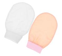 DEARMAMY 2 Pezzi Asciugamano Da Bagno Guanti Da Doccia Esfoliante Pulizia Delle Scrub Pelle Morta Scrubber Per Esfoliazione Delicata Senza Schienale Guanto Da Donna Trattamento Intimo