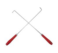 DEARMAMY 2 Pezzi Attrezzi per stufa in acciaio resistente con manico in legno bastone pesante per gestione precisa del fuoco strumenti per stufa e focolare da esterno per caminetti falò e