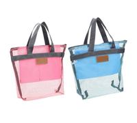 DEARMAMY 2 pezzi Borsa Portaoggetti Doccia Toilette Portatili per Spiaggia e Viaggio Design Traspirante e Facile Appendere e Colori