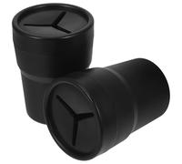 DEARMAMY 2 Pezzi Cestino per Rifiuti Auto Compatto Coperchio in Pp e Pvc, Mini Pattumiera Portatile per Interni Auto che Previene la Diffusione di Odori
