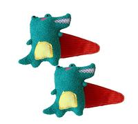 DEARMAMY 2 Pezzi Clip per per lavaggio del viso barretta per che fa i primi passi nido mini Accessori per copricapo dei cartoni animati Verde