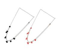 DEARMAMY 2 Pezzi Copricapo a sospensione per il cuore pesca catena per sul copricapo catena della testa di moda catena di del copricapo catena di testa ferro da stiro