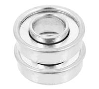 DEARMAMY 2 Pezzi forcella anteriore per accessori per disabili cuscinetto ruota puntone della porta del garage molla della porta del garage acciaio carbonio Silver