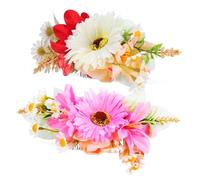 DEARMAMY 2 Pezzi Forcina Rosa Damigelle Bello Fermagli Per Per Il Matrimonio Rose Fiori Nuziale Impostore Nappato Comunione Fiore Nozze Piccolo Pettine Di Metallo