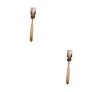 DEARMAMY 2 Pezzi Grattaschiena a Casa Riflessologia Gratta e Vinci Portatile Grattaschiena Estensibile Strumento Per Palmare Posteriore Scratcher Corpo Attrezzo Acciaio Inossidabile Brown