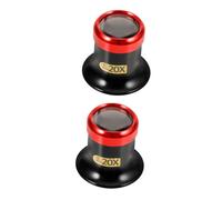 DEARMAMY 2 Pezzi lente d'ingrandimento montata sulla testa Lictigazione luce per lenti dentali ingrandimento della loupe lente d'ingrandimento per la lettura Bicchiere