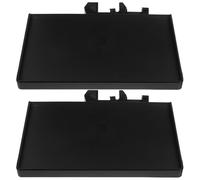 DEARMAMY 2 Pezzi Mic Organizer Clamp Shelf Robust Desktop Microphone Stand Tray With Sound Card Rack Fit For Tubes Quick Assembly For Streaming And Live Use