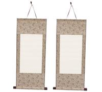 DEARMAMY 2 Pezzi Mini Chinese Scroll Paper for Calligraphy And Painting Blank Hanging Art Paper with Water Absorption for Ink Sumi And Watercolor Painting