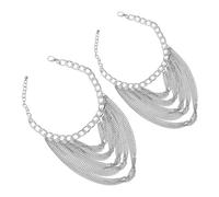 DEARMAMY 2 pezzi per Scarpe Boot con Nappa Multistrato in Metallo Geometrico Accessori Punk per Sneakers e Tacchi Decorazione Facile Fissare