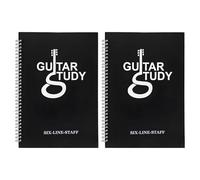 DEARMAMY 2 Pezzi Quaderno Tablature Chitarra 6 Linee con Diagrammi Accordi, Carta Resistente a Sbavature, Formato Pratico per Esercizi e Composizione Canzoni o Band