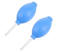 DEARMAMY 2 Pezzi Soffiatore ad Aria in Silicone Blu a Forma Ovale per Pulizia di Lenti e Occhiali senza Elettricità e Ricariche, Strumento Portatile per Rimuovere Polvere