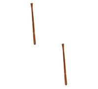 DEARMAMY 2 Pezzi solletico massaggiatore portatile portable massager prurito grattaschiena estensibile massaggiatore cuoio capelluto graffiatore del corpo raschietto ispessito Sandalo Brown