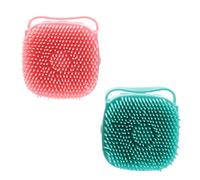 DEARMAMY 2 Pezzi spazzola da bagno per massaggi pieghevole lavasciuga per il corpo scrubber scrub corpo spazzole da bagno per doccia pulizia del corpo Gel di silice Colore Casuale