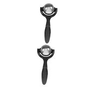 DEARMAMY 2 Pezzi Strumento Guasha Per Faccia a Rulli Grinza Di Massaggio Freddo Scultura Attrezzo Facciale Rinfrescante Palla Roller Del Viso Solo Black