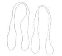 DEARMAMY 2 Pz perline di pancia bikini per le donne catena della vita delle donne catena del corpo a doppia corda catena in vita waist chain catena da spiaggia perline in vita bianca