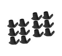 DEARMAMY 2 Set Accessori Per Pad Del Piede Piedini Da Sci Per Camminatore Pastiglie Anziani Grigio Scivoli Deambulatore Scivola Alianti Antiscivolo Plastica Black 6 Pezzi * 2