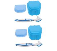DEARMAMY 2 Set Di Custodia Per Custodia Portatile Per Dentiera Custodia Per Uso Domestico Custodia Per Contenitore Finto Con Spazzolino Da Denti Custodia Per Protesi Dentaria