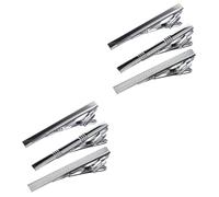 DEARMAMY 2 Set Fermacravatta Garbo The Office Camice Uffizi Taileur Tie Bar D'argento Accessorio Abbigliamento Uomo Accessorio Per Camicia Da Uomo Clip Per Cravatta Lega Silver 3 Pezzi * 2