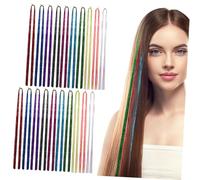 DEARMAMY 20pezzi Corde Colorate Per Capelli Fermagli Per Capelli Scintillanti Ciocche Di Accessori Per Nastri Per Effetto Glitter Per Intrecciare e Legare i Disponibili in Vario Colore