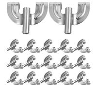 DEARMAMY 20pezzi Gancio per Grancassa in Metallo di Blocchetto per Rullante Parti di Batteria e Hardware per Strumenti Percussione Kit di Sostituzione Hardware per Batteria