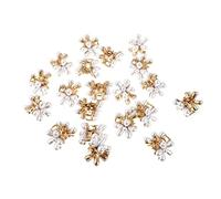 DEARMAMY 20pezzi Mini Fermagli Per Capelli Forma Di Fiore Perle Fermagli Per Capelli Piccoli e Graziosi