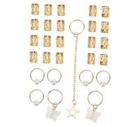 DEARMAMY 28pezzi Anelli Per Capelli Farfalla Fermagli Per Capelli Intrecciati Ciondolo Per Intrecci Accessori Per Capelli Per Donne e Ragazze Decorazioni Per Festival e Eventi