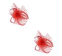 DEARMAMY 2Pcs Del Fiore Del Merletto Cappello Di Fascinator Cappello Copricapo Del Partito Copricapo Cosplay Copricapo Fase Fascia Dei Di Nozze Fascia Dei Di Fascinator