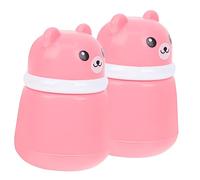 DEARMAMY 2pezzi Astuccio Per Cipria Forma Di Orso Contenitore Di Cipria in Spugna Pp Extra Spesso Robusto e Durevole Adatto Per Borotalco e Cosmetici in Polvere Per Ragazzo Ragazza Ragazza