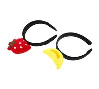 DEARMAMY 2pezzi Cerchietto di Frutta Banana Copricapo di Fragola Accessori per Capelli Tema Hawaiano per Festival Cosplay e Foto di Scena