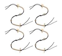 DEARMAMY 2pezzi Contatore Tasbih in Ottone Contatore Preghiere Portatile Dispositivo Perle di Buddha Braccialetto Perline per Canti e Meditazione