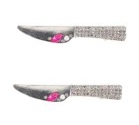 DEARMAMY 2pezzi Ferma Capelli in Piccola Forcina Accessori Per Capelli Da Donna Fermagli Unici Sottili Strass Per Feste e Cosplay