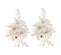 DEARMAMY 2pezzi Fermagli per Capelli da Sposa in Cristallo con Fiori e Strass Accessori per Capelli Eleganti per Acconciature Raccolte Damigelle d Onore e Matrimoni