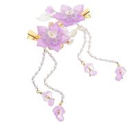 DEARMAMY 2pezzi Forcina Per Capelli Forma Di Fiore Forcine Con Nappe Per Bambine Accessori Per Capelli Leggeri e Comodi Per Raccolti Code Di Cavallo e Trecce Adatti Diverse Occasioni