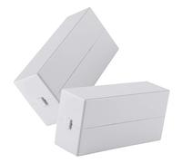 DEARMAMY 2pezzi Nail Drill Bits Organizer Box Dustproof Storage Case for Manicure Grinding Head Nail Salon Supplies Holder for Neat Display