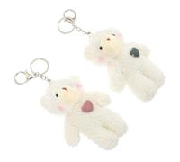 DEARMAMY 2pezzi Orsacchiotto Portachiavi Decorativo Piccolo Orsetto Carino in Materiale Durevole Per Borsa e Uso Quotidiano