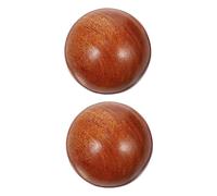 DEARMAMY 2pezzi Palline Per Esercizi Manuali in Legno Palle Per Manuale Rosse Palle Portatili Per Handball Per Stretching Muscolare